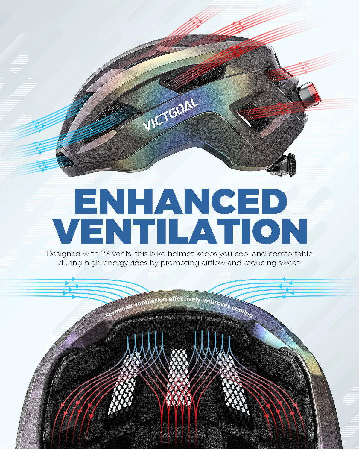 VICTGOAL Road Bike Helmet for Men Women Magnetic Tail Light LED Lightweight Bicycle Helmet Electric Scooter MTB Cycling Helmets