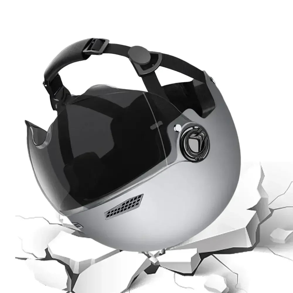 Safe & Comfortable Lightweight Helmet for Adults - Goggles Included Fit for Motorcycle E - Bike Mountain Bike