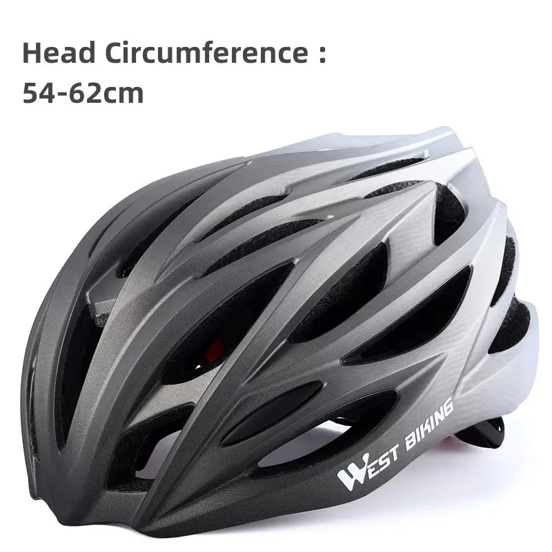 WEST BIKING Bicycle Helmet Men Women MTB Road Safety Integrally-molded Ultralight Helmet Breathable Ajustable Cycling Helmet
