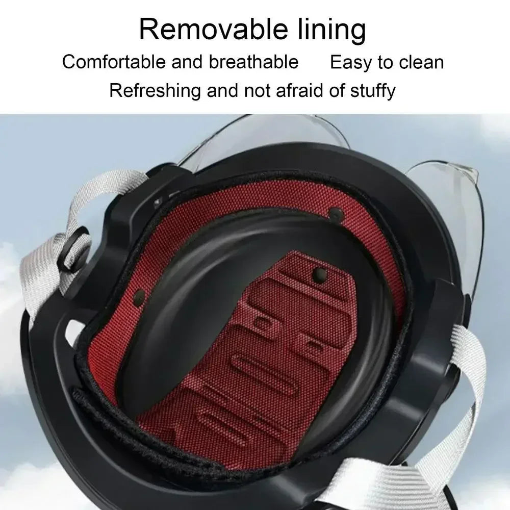 Safe & Comfortable Lightweight Helmet for Adults - Goggles Included Fit for Motorcycle E - Bike Mountain Bike