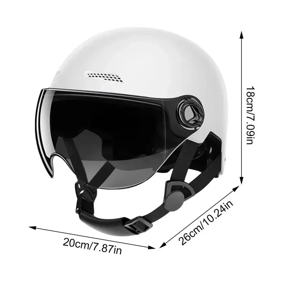 Safe & Comfortable Lightweight Helmet for Adults - Goggles Included Fit for Motorcycle E - Bike Mountain Bike