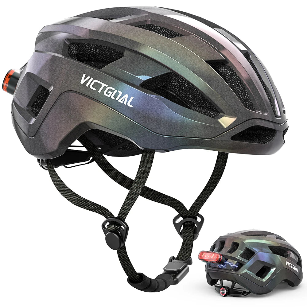 VICTGOAL Road Bike Helmet for Men Women Magnetic Tail Light LED Lightweight Bicycle Helmet Electric Scooter MTB Cycling Helmets