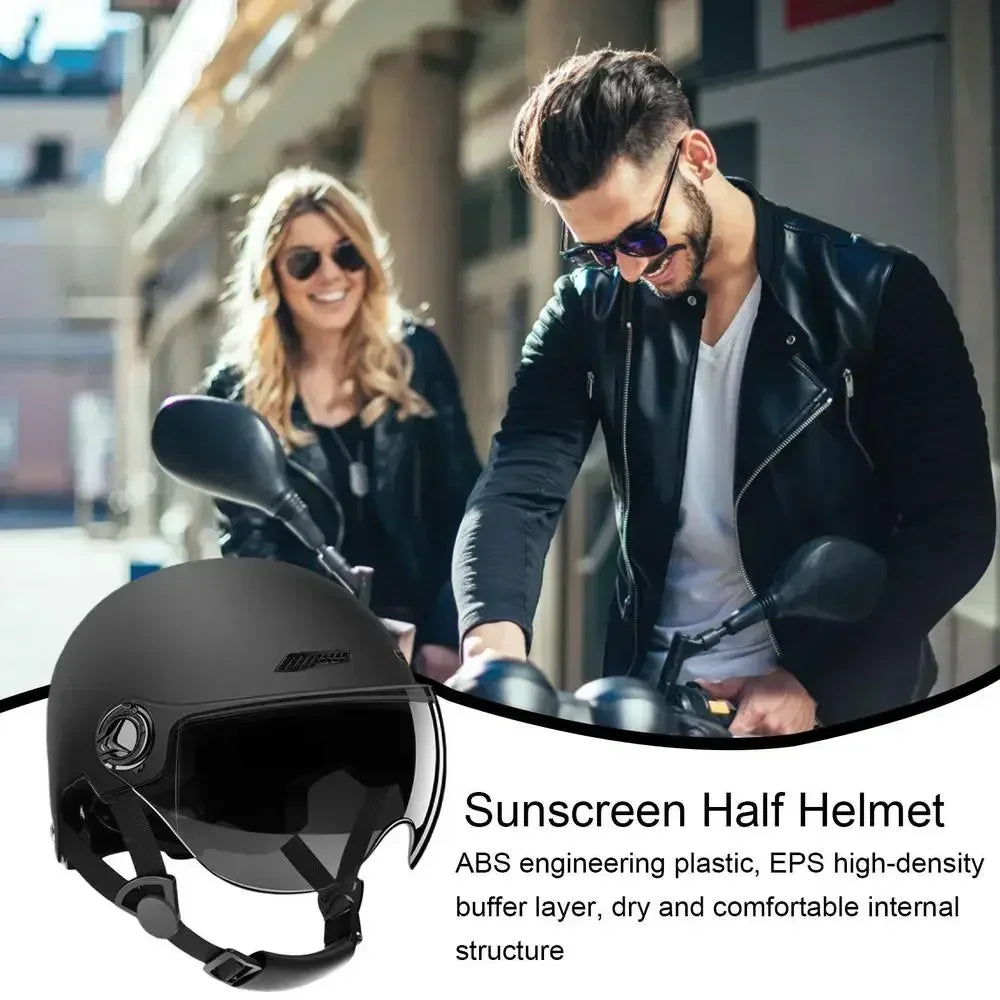 Safe & Comfortable Lightweight Helmet for Adults - Goggles Included Fit for Motorcycle E - Bike Mountain Bike