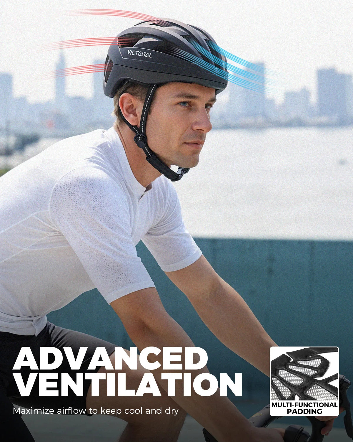 VICTGOAL Protective Cap for Men Bike Safety MTB Cycling Helmet Road Urban Commuting Country Paths Bicycle Accessories