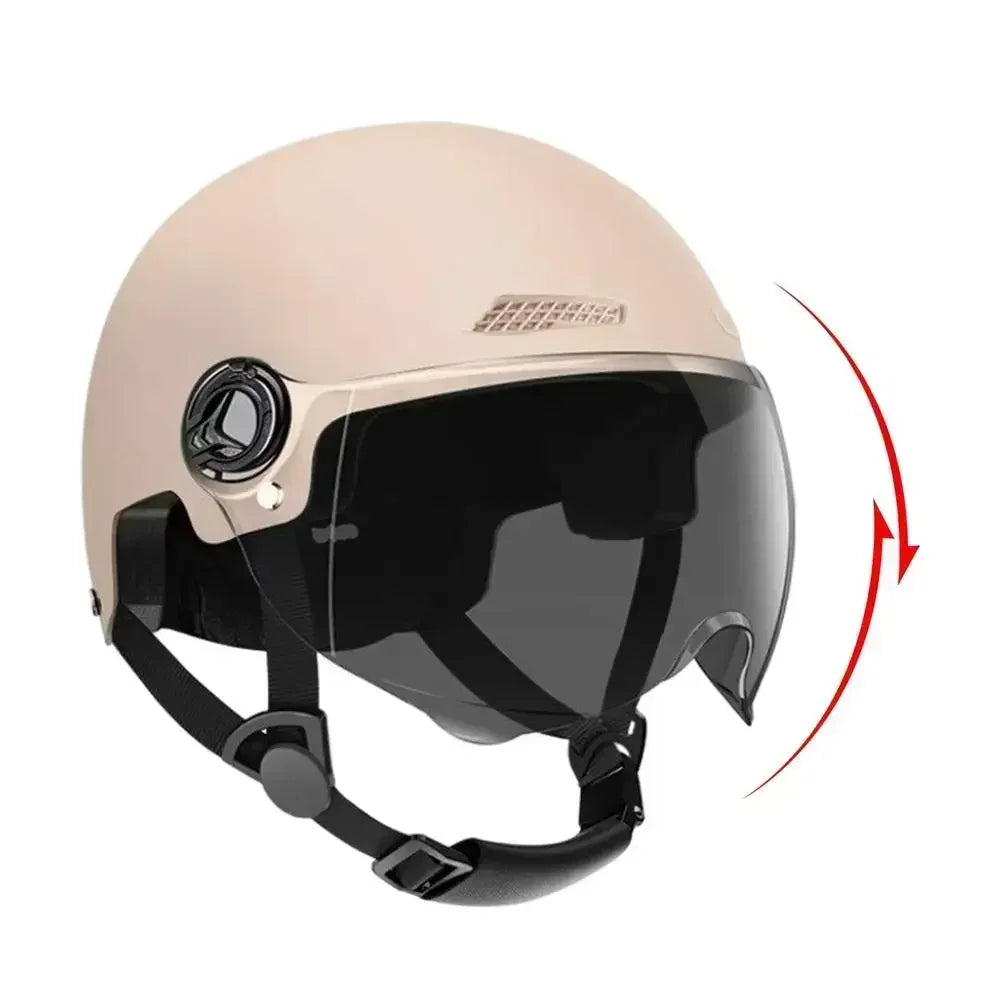 Safe & Comfortable Lightweight Helmet for Adults - Goggles Included Fit for Motorcycle E - Bike Mountain Bike