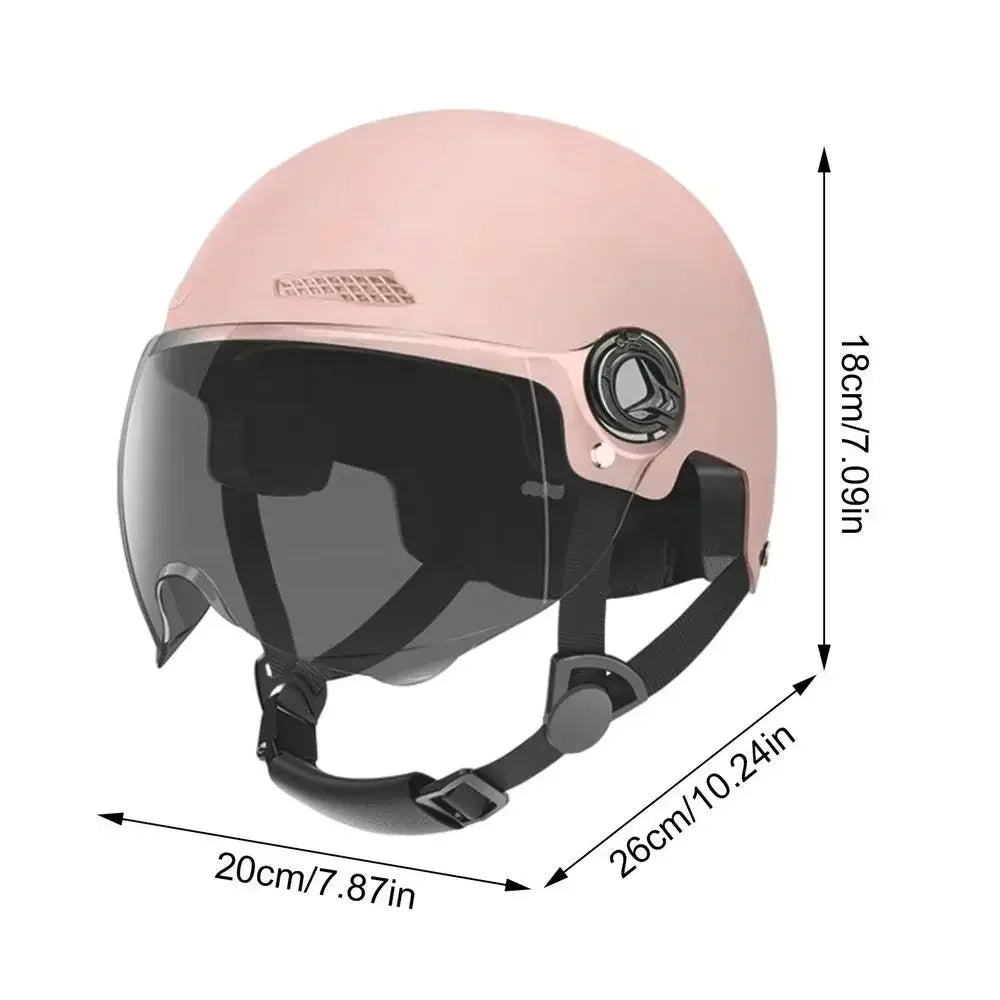 Safe & Comfortable Lightweight Helmet for Adults - Goggles Included Fit for Motorcycle E - Bike Mountain Bike