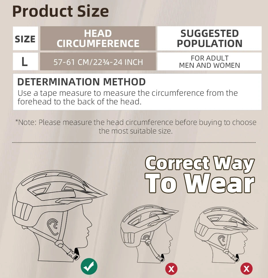 VICTGOAL Cycling Helmet One-piece MTB Road Bike Mountain Bike Helmet Scooter Ultralight Adjustable Helmet