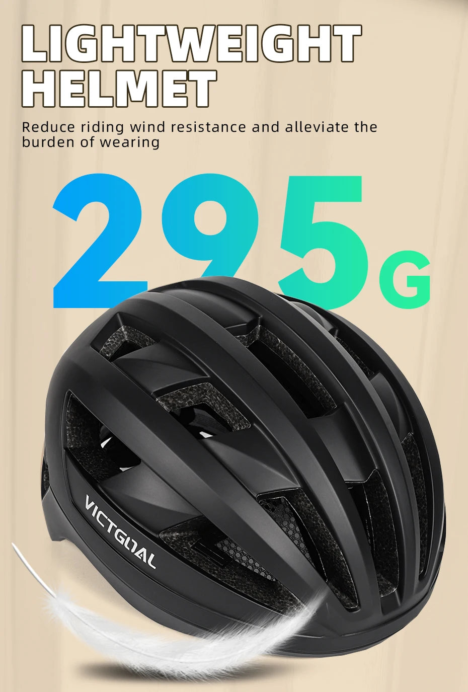 VICTGOAL Cycling Helmet One-piece MTB Road Bike Mountain Bike Helmet Scooter Ultralight Adjustable Helmet