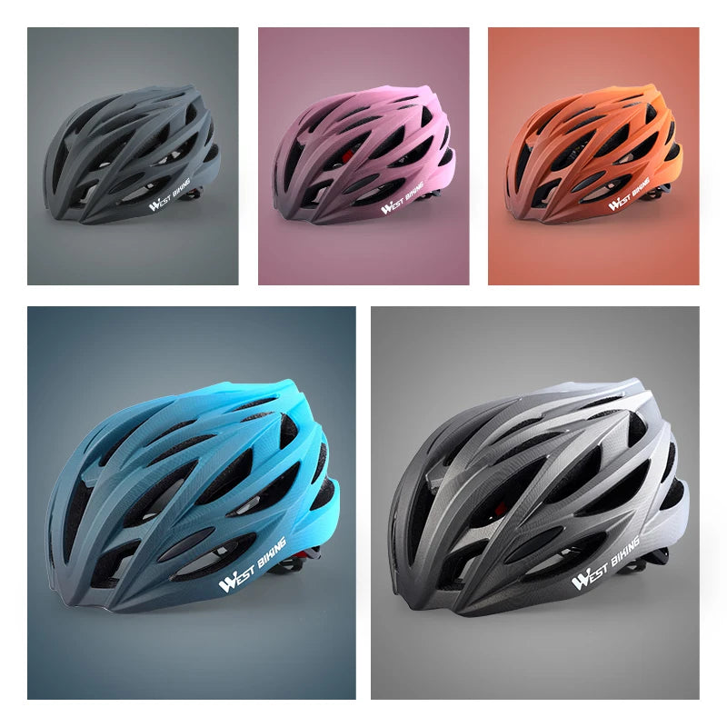 WEST BIKING Bicycle Helmet Men Women MTB Road Safety Integrally-molded Ultralight Helmet Breathable Ajustable Cycling Helmet