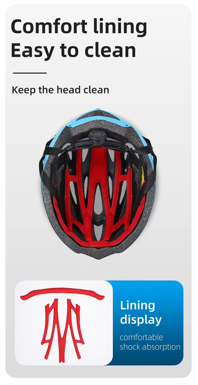 WEST BIKING Bicycle Helmet Men Women MTB Road Safety Integrally-molded Ultralight Helmet Breathable Ajustable Cycling Helmet