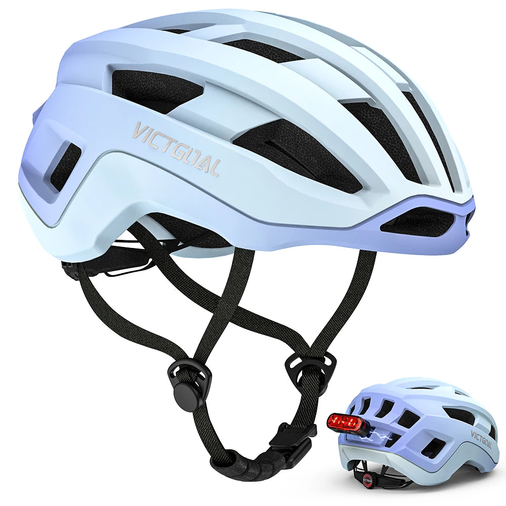 VICTGOAL Road Bike Helmet for Men Women Magnetic Tail Light LED Lightweight Bicycle Helmet Electric Scooter MTB Cycling Helmets
