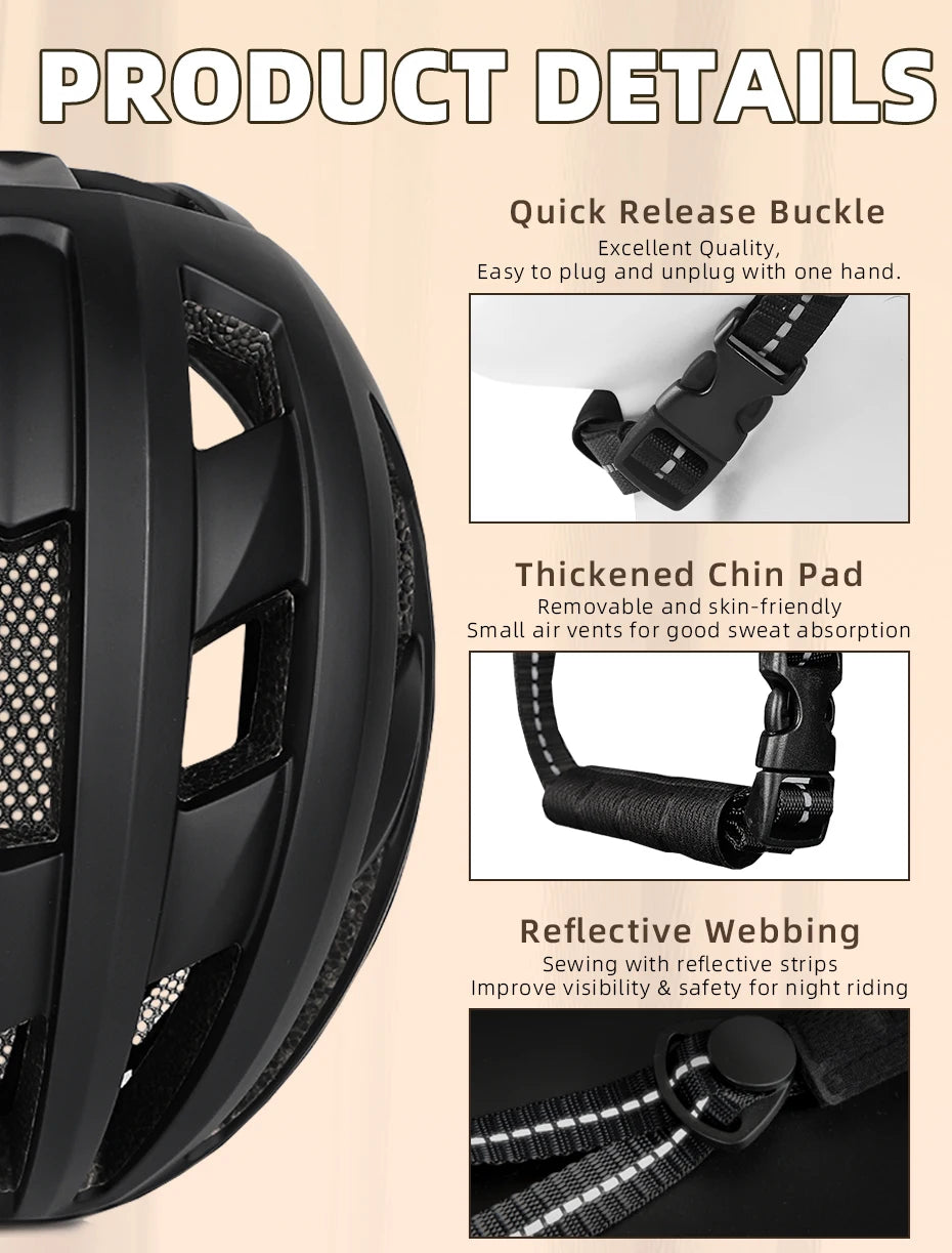 VICTGOAL Cycling Helmet One-piece MTB Road Bike Mountain Bike Helmet Scooter Ultralight Adjustable Helmet