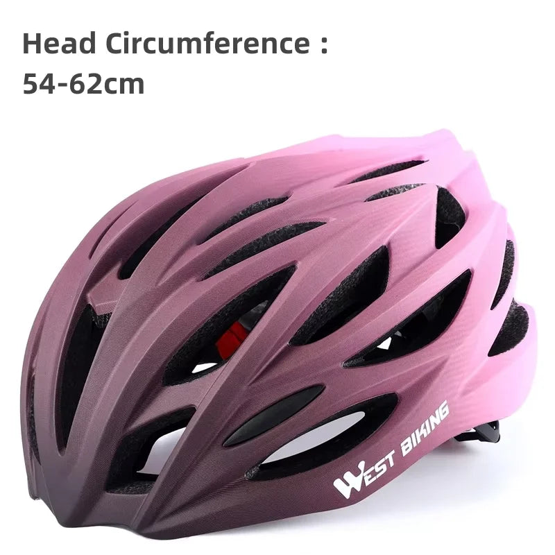 WEST BIKING Bicycle Helmet Men Women MTB Road Safety Integrally-molded Ultralight Helmet Breathable Ajustable Cycling Helmet