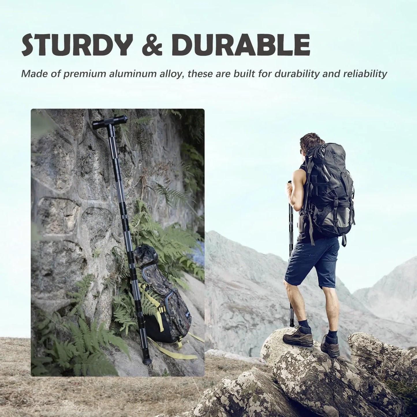 Multifunction Walking Hiking Stick