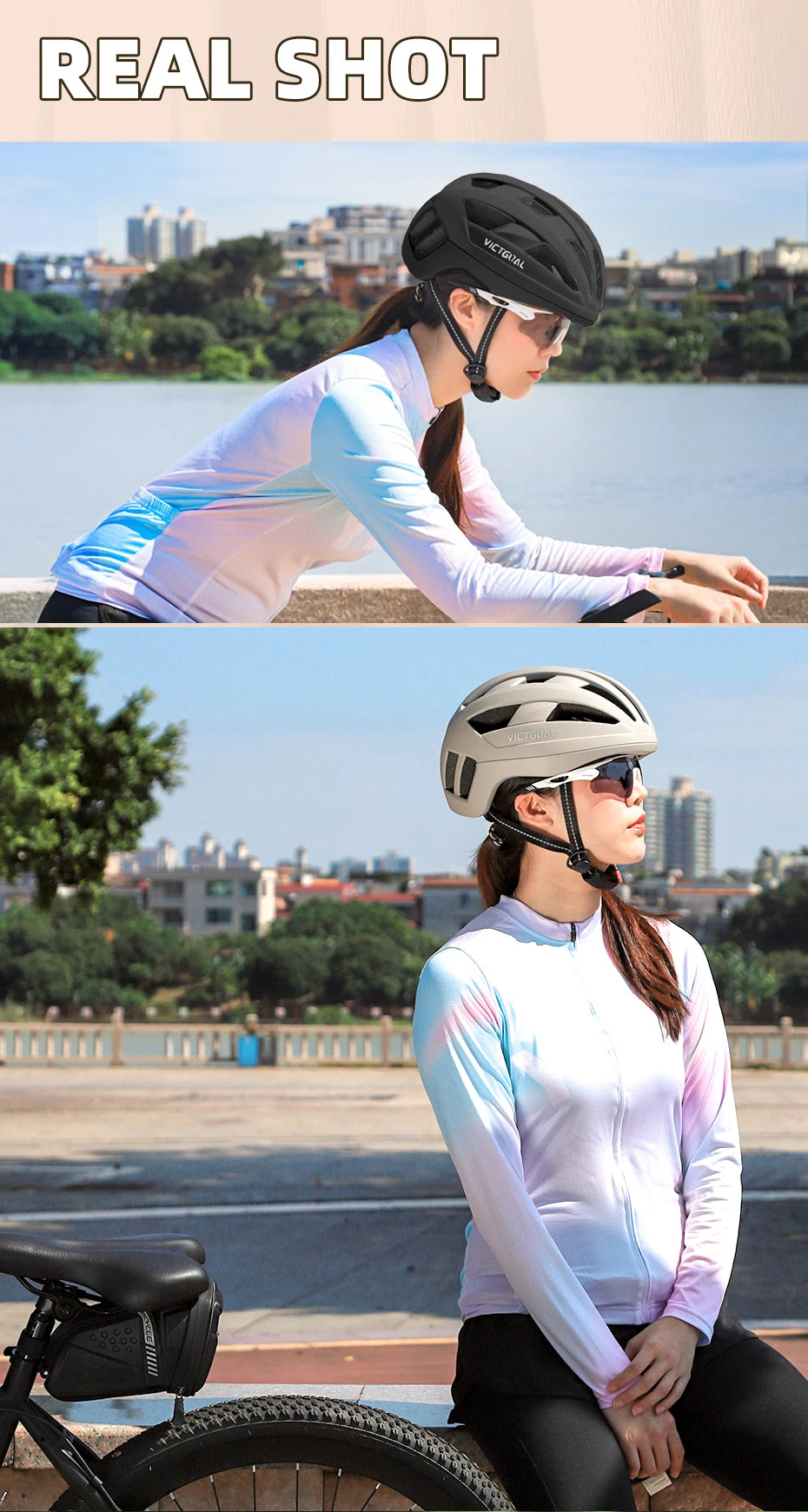 VICTGOAL Cycling Helmet One-piece MTB Road Bike Mountain Bike Helmet Scooter Ultralight Adjustable Helmet
