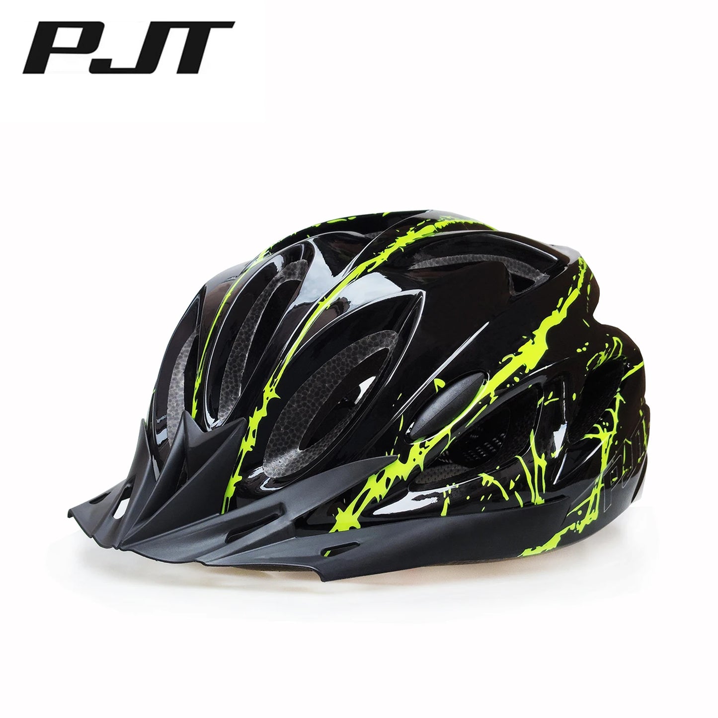 PJT 4-in-1 Lightweight Cycling Helmet 18 Breathable Holes Bicycle Helmet Adults Road MTB Detachable Sun Visor Goggles Bike Helme