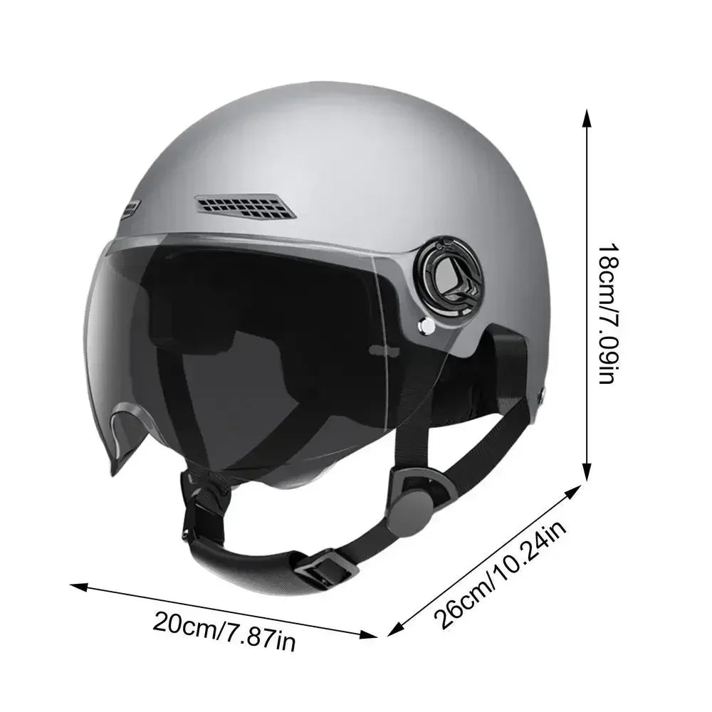 Safe & Comfortable Lightweight Helmet for Adults - Goggles Included Fit for Motorcycle E - Bike Mountain Bike