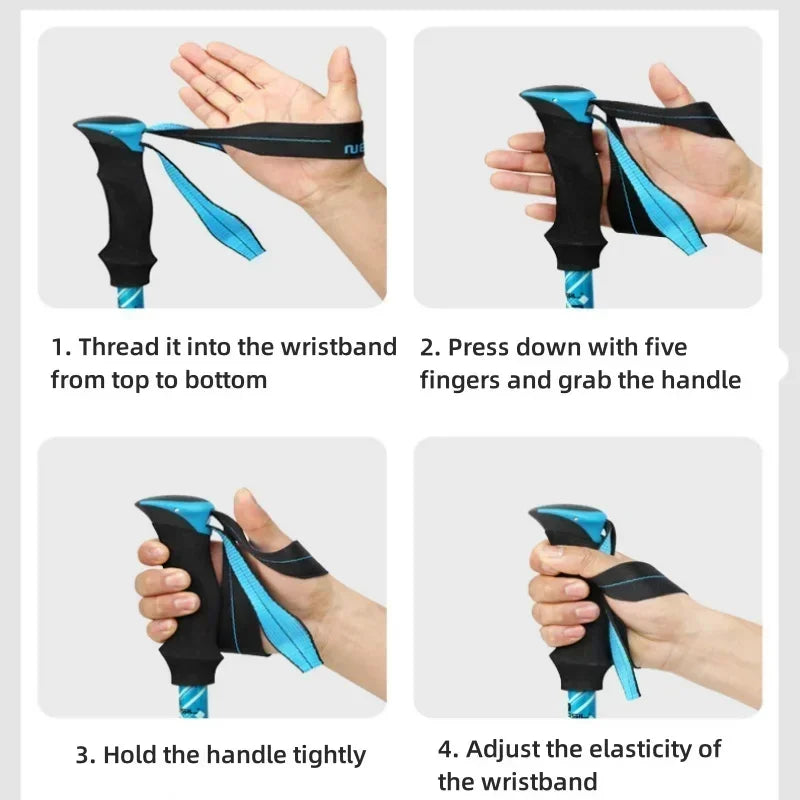 2PCS Ultralight Foldable Trekking Poles