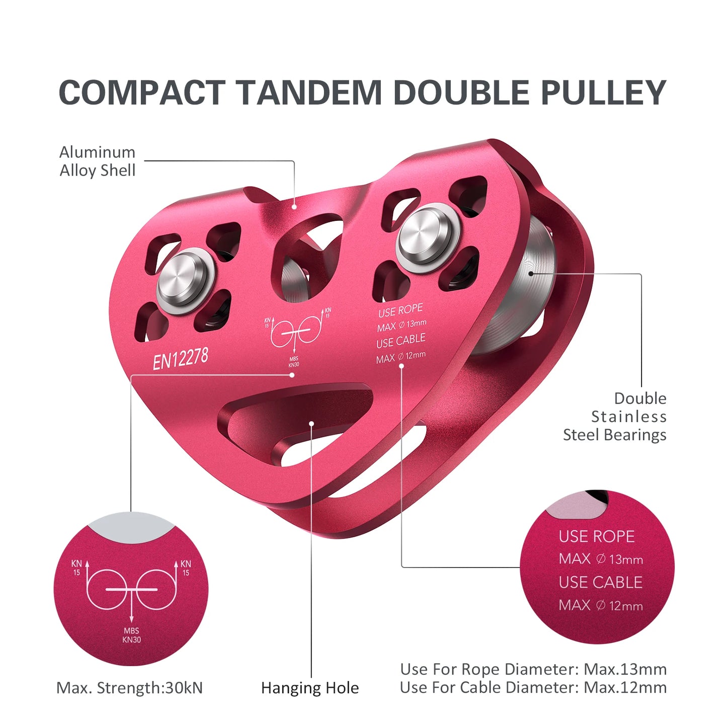 Speed Pulley Zip Line Trolley