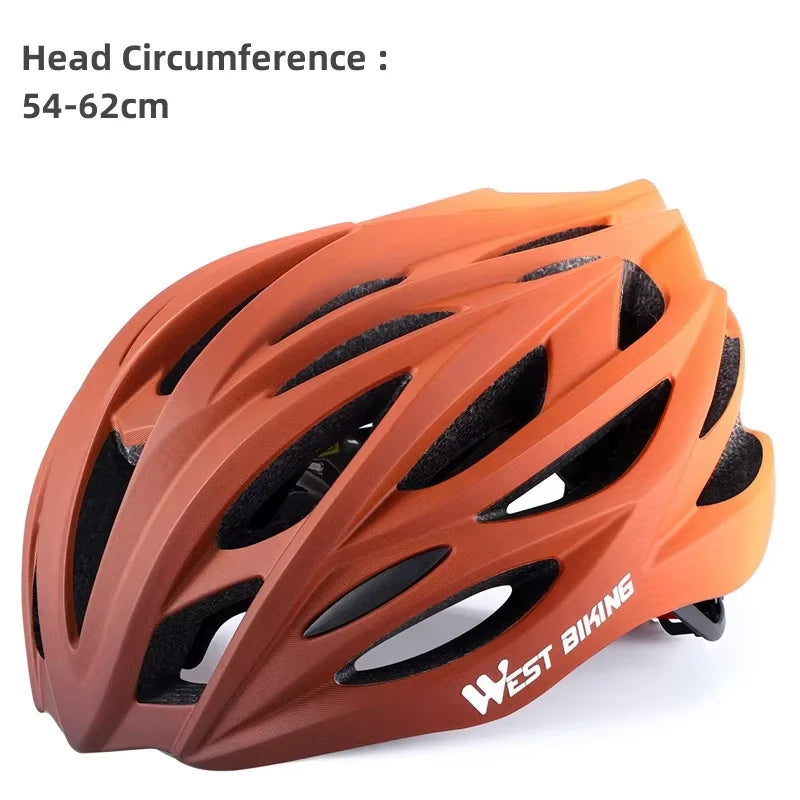 WEST BIKING Bicycle Helmet Men Women MTB Road Safety Integrally-molded Ultralight Helmet Breathable Ajustable Cycling Helmet