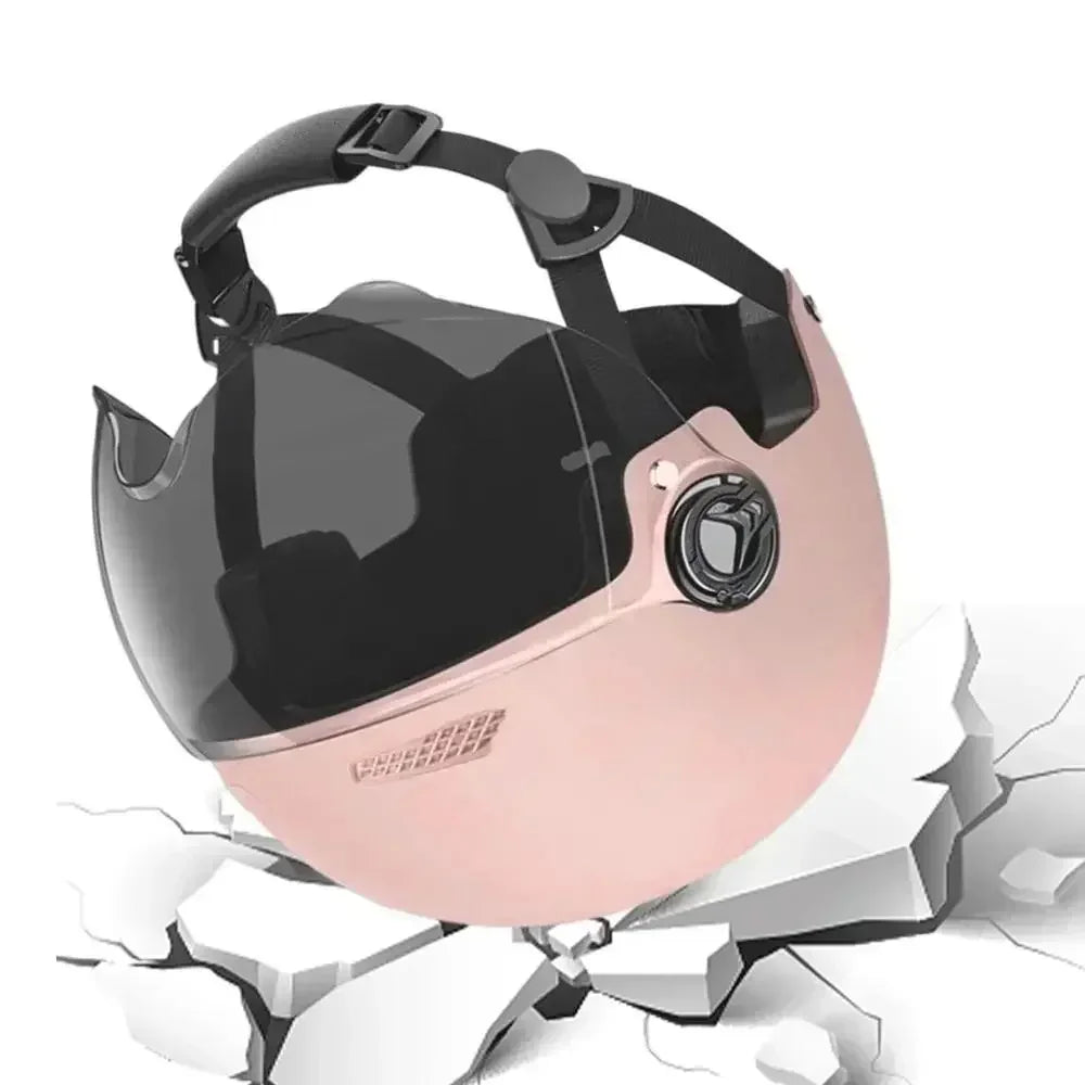 Safe & Comfortable Lightweight Helmet for Adults - Goggles Included Fit for Motorcycle E - Bike Mountain Bike