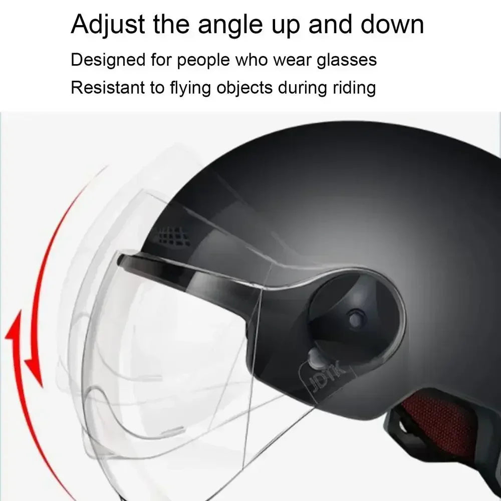 Safe & Comfortable Lightweight Helmet for Adults - Goggles Included Fit for Motorcycle E - Bike Mountain Bike