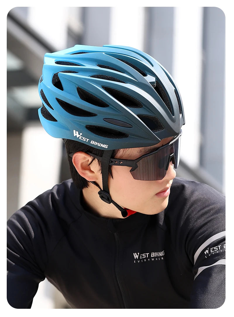 WEST BIKING Bicycle Helmet Men Women MTB Road Safety Integrally-molded Ultralight Helmet Breathable Ajustable Cycling Helmet