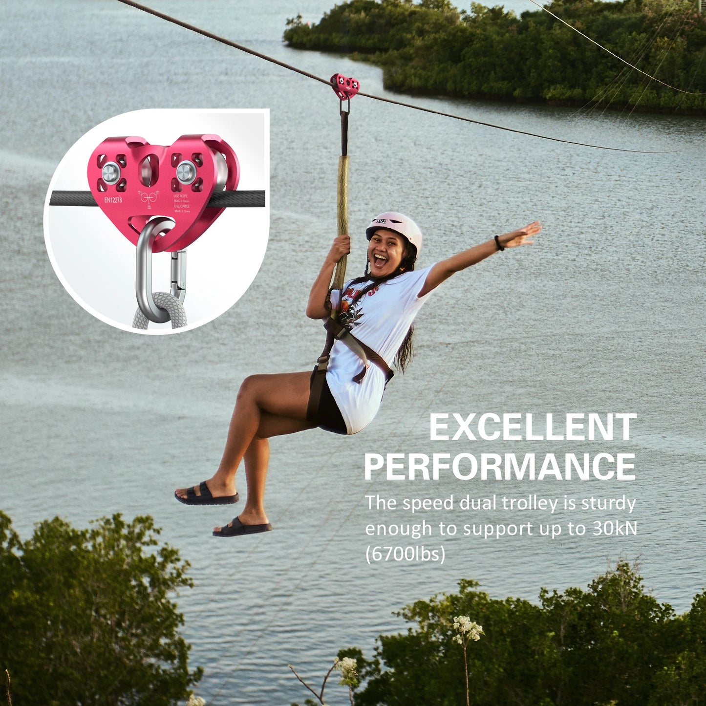 Speed Pulley Zip Line Trolley