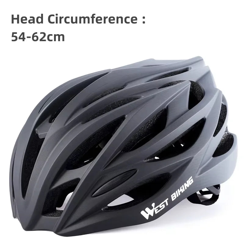 WEST BIKING Bicycle Helmet Men Women MTB Road Safety Integrally-molded Ultralight Helmet Breathable Ajustable Cycling Helmet