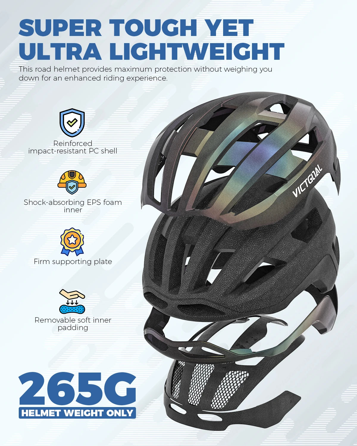 VICTGOAL Road Bike Helmet for Men Women Magnetic Tail Light LED Lightweight Bicycle Helmet Electric Scooter MTB Cycling Helmets