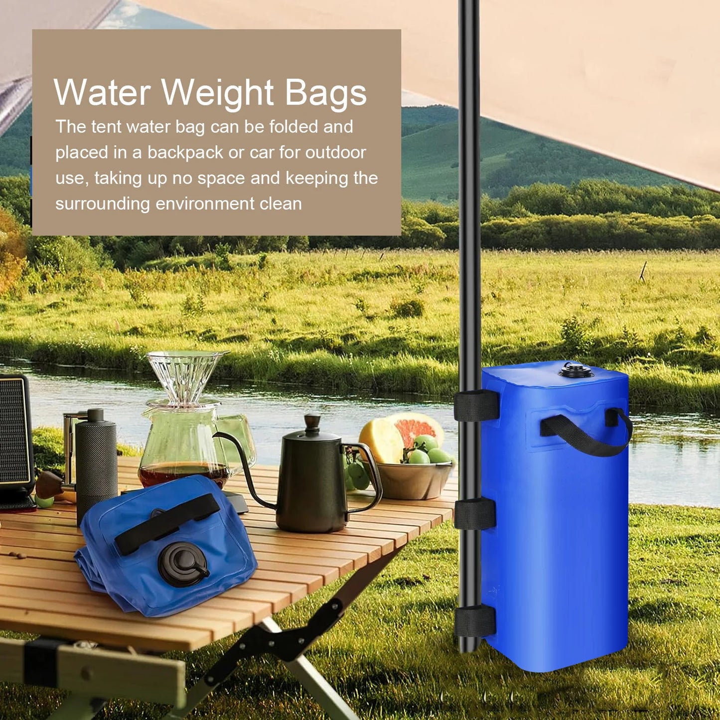 4Pcs 25L Canopy Water Weight Bag, Waterproof, Heavy Duty