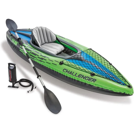 Challenger Inflatable Kayak Includes  86in Kayak Paddles and High-Output Pump