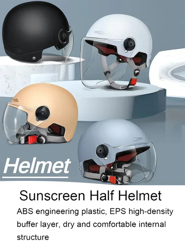 Safe & Comfortable Lightweight Helmet for Adults - Goggles Included Fit for Motorcycle E - Bike Mountain Bike