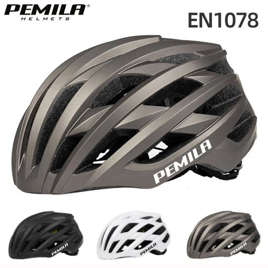 PEMILA New Ultralight Cycling Helmet Road Mtb Cycling Helmet Safety Cap Racing Bike Equipments Women Men In-Mold Bicycle Helmet