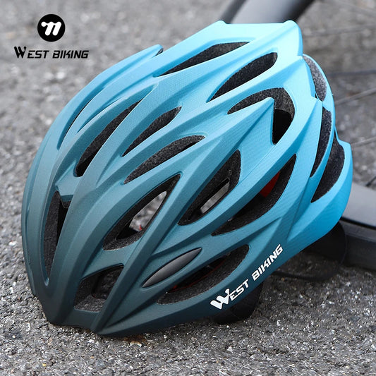 WEST BIKING Bicycle Helmet Men Women MTB Road Safety Integrally-molded Ultralight Helmet Breathable Ajustable Cycling Helmet