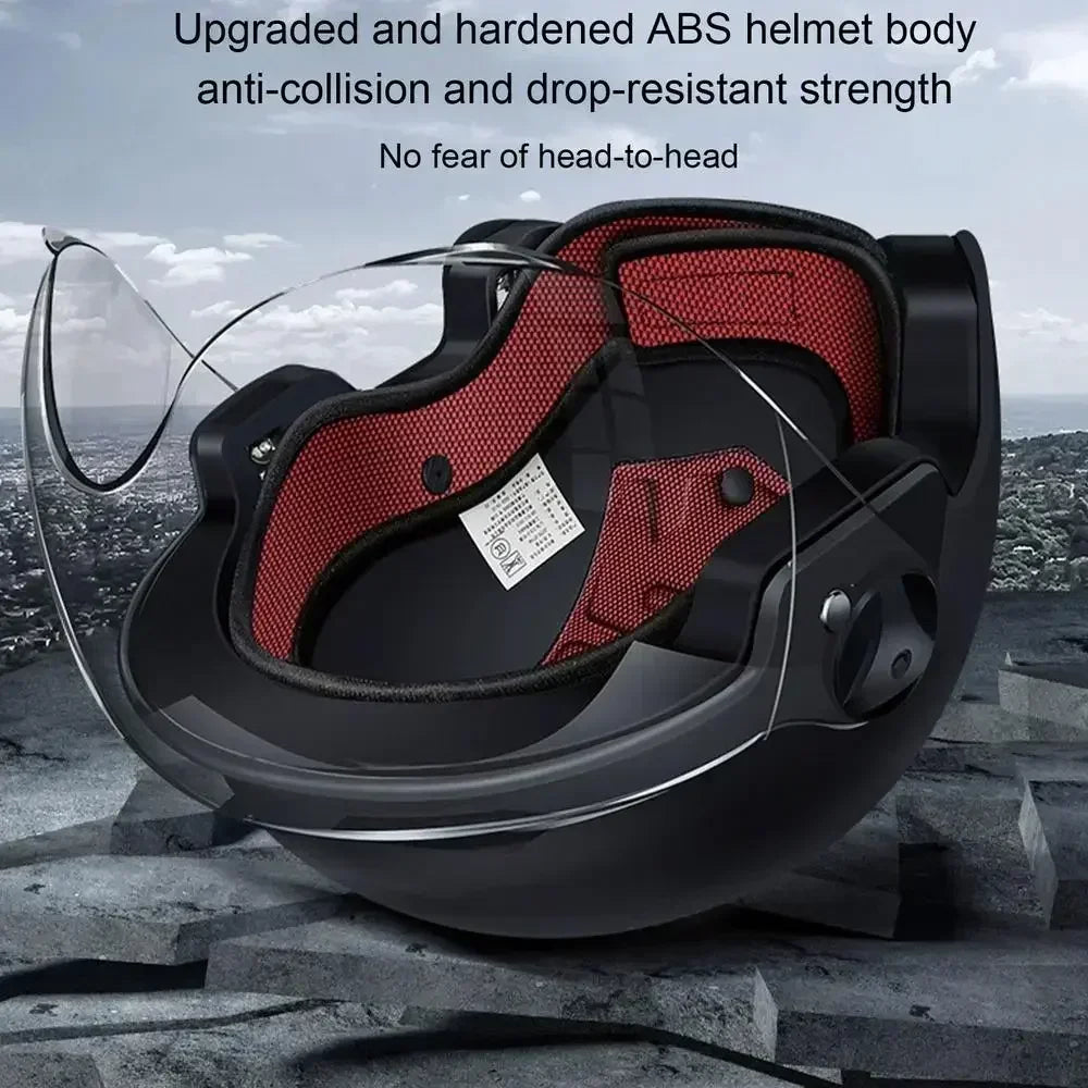 Safe & Comfortable Lightweight Helmet for Adults - Goggles Included Fit for Motorcycle E - Bike Mountain Bike